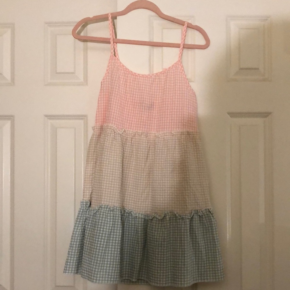 Frill Colorblock Dress - Picture 1 of 3